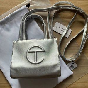 Popular Telfar Shopping Bag in silver